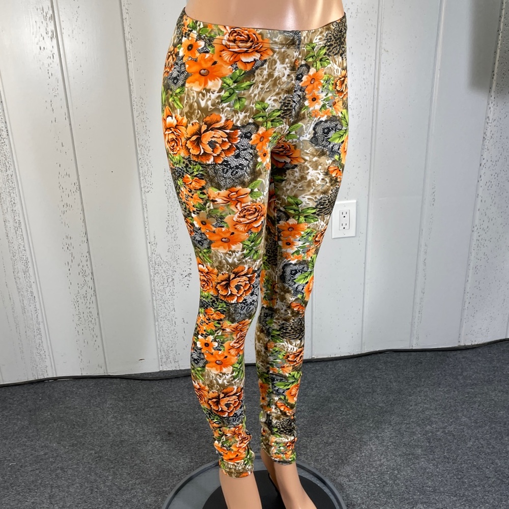 * Prestige  Women's Floral  Printed Leggings Sz S